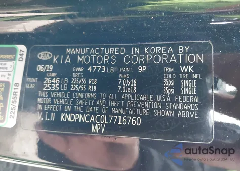 2020 Kia Sportage Ex from USA, damaged, VIN KNDPNCAC0L7716760